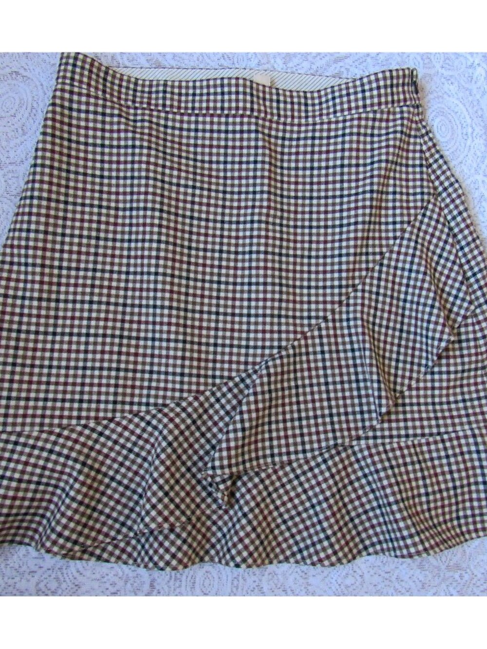 Brooks Brothers Red Fleece Skirt, sz. 10, wool blend, Brown/tan